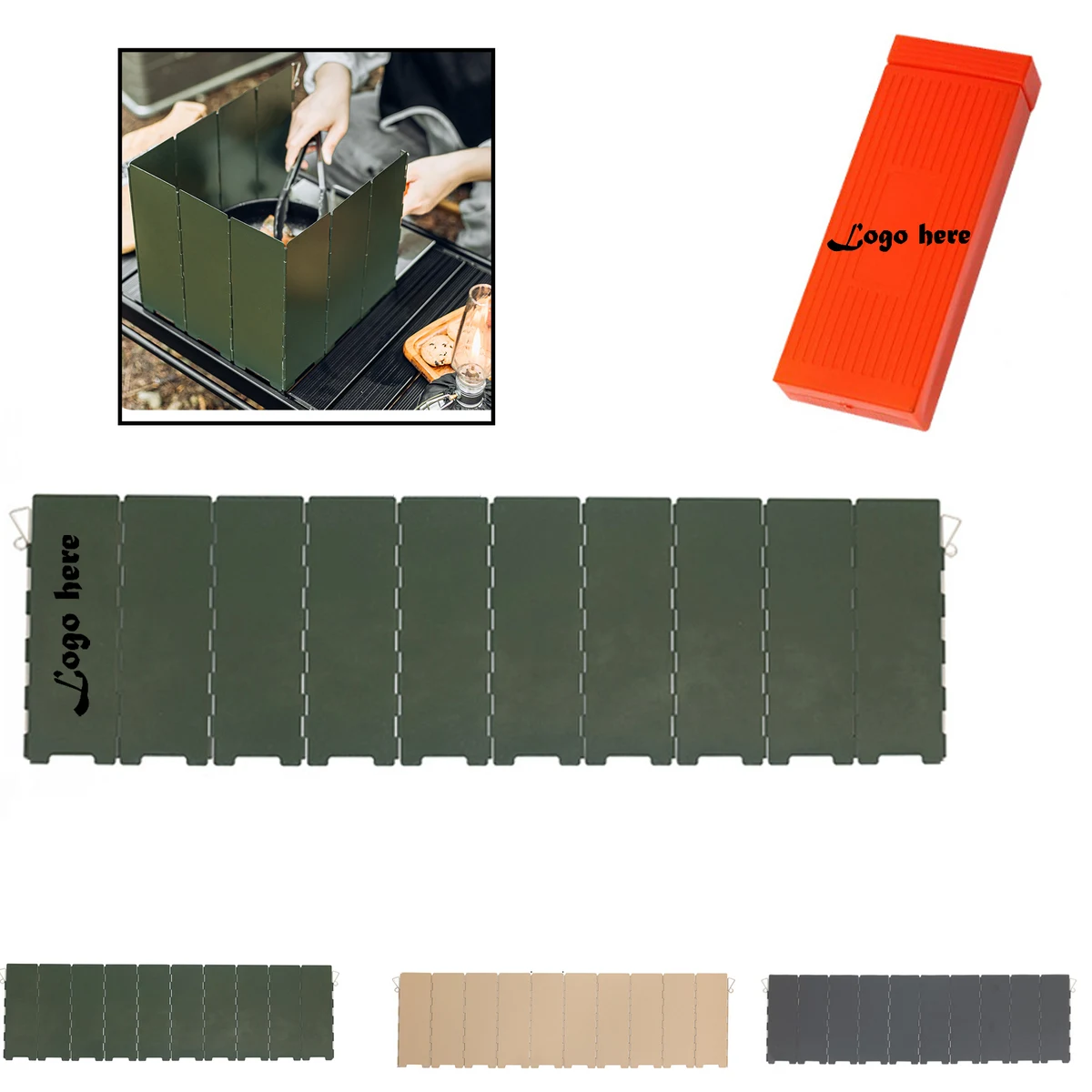 10-Piece Baffled Foldable Wind Deflector, Portable for Stove Use 1