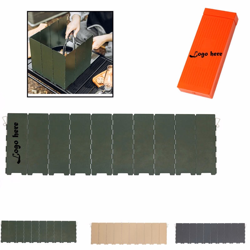 10-Piece Baffled Foldable Wind Deflector, Portable for Stove Use
