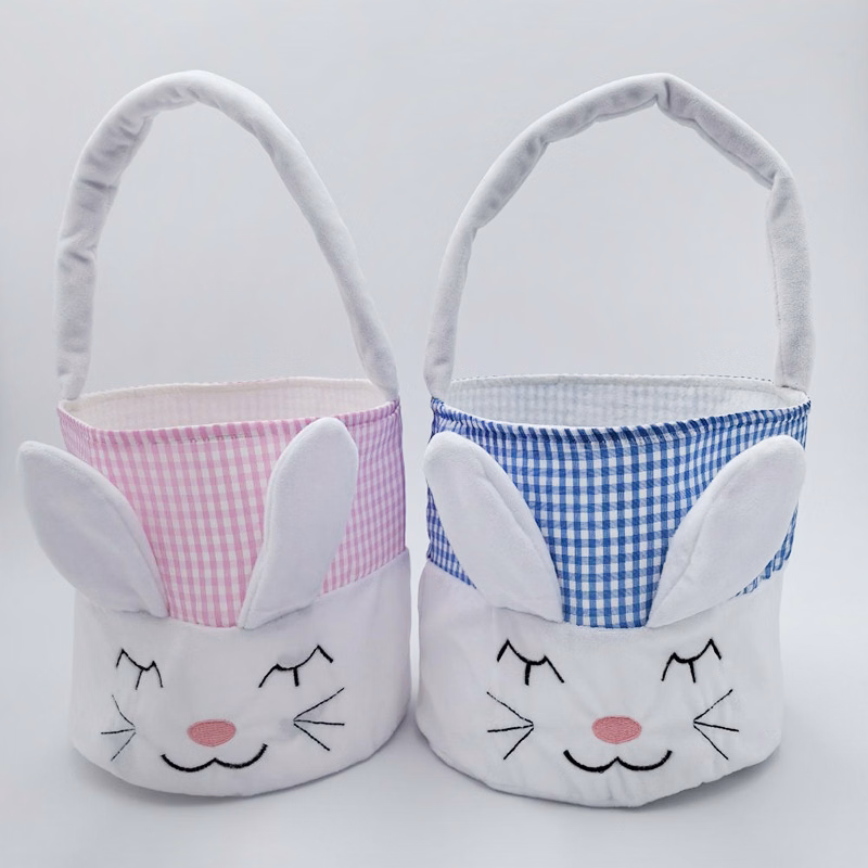 Easter Bunny Face Basket Set - Rabbit Pattern Handbags