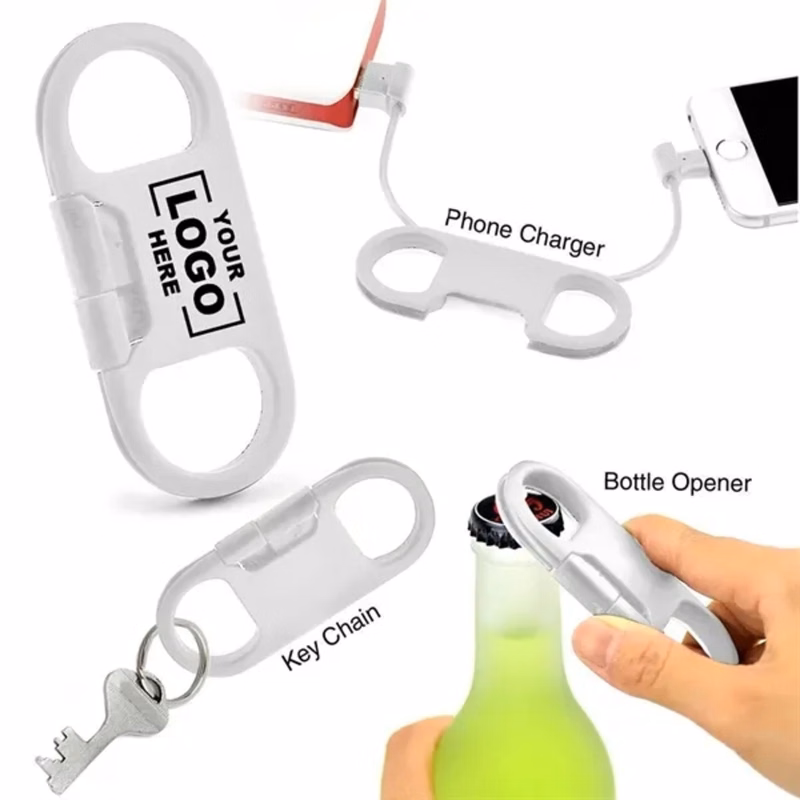 3 in 1 USB Charging Cable Key Chain Bottle Opener
