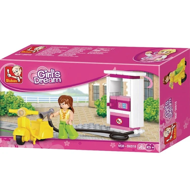 Gas Station Building Brick Kits - 37 Pieces Ages 6+ 1