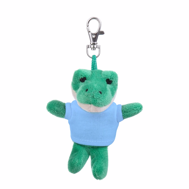 Soft Plush Alligator Keychain with Tee