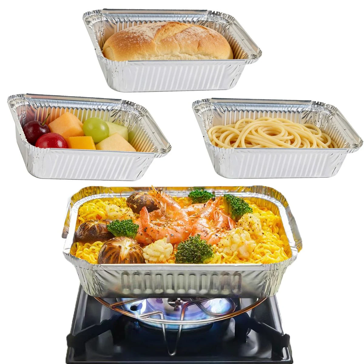 One Time Use Rectangular Tin Box With A Capacity Of 650ml 1