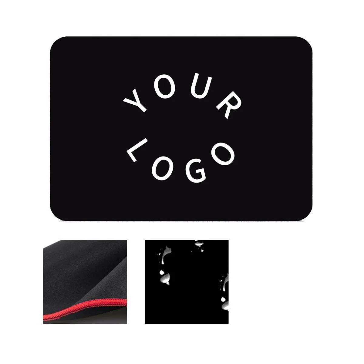 Durable Rubber Mouse Pad with Stitched Edges 1