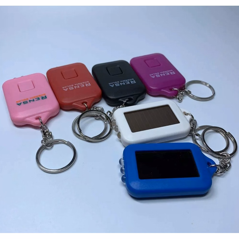 Solar 3 LED Flashlight Keychain