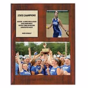 Plaque: 10x13" Cherry Finish, 5x7" Photo cover bot