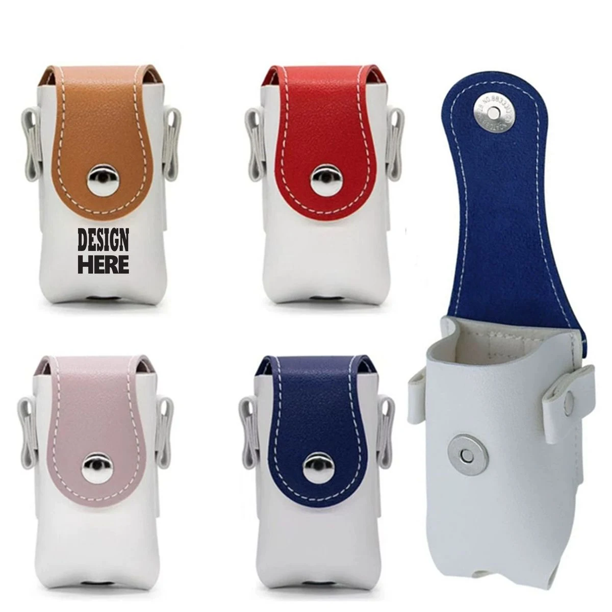 Golf Ball Pouch Waist Pack Portable PU Leather Case 1