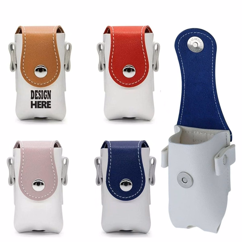 Golf Ball Pouch Waist Pack Portable PU Leather Case