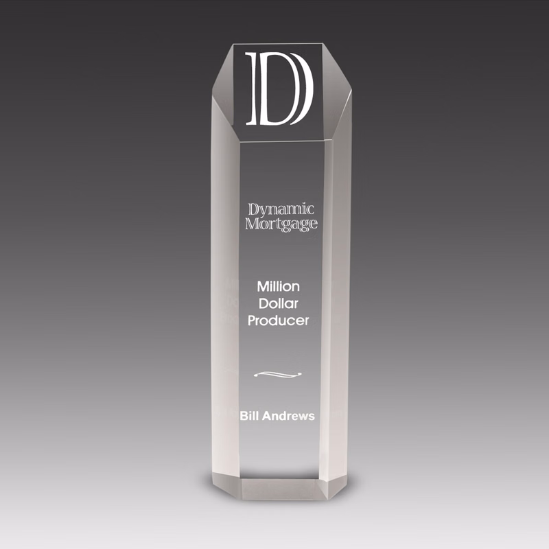 Hexagon Tower Award (3"x10"x2")