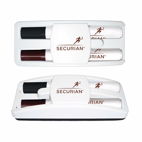 Dry Erase Gear Dry Erase Marker & Eraser Set - Black & Brown