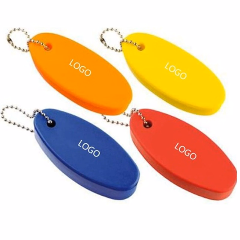 Oval PU Float Keychain with Custom Logo