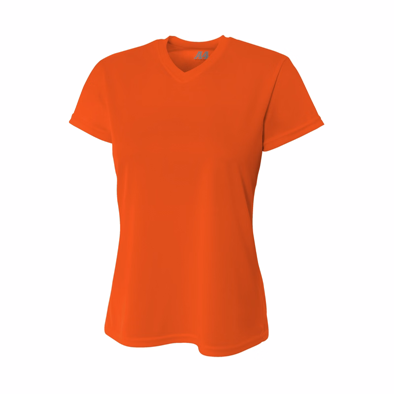 A4 Short Sleeve V-Neck Bird's Eye Mesh Tee