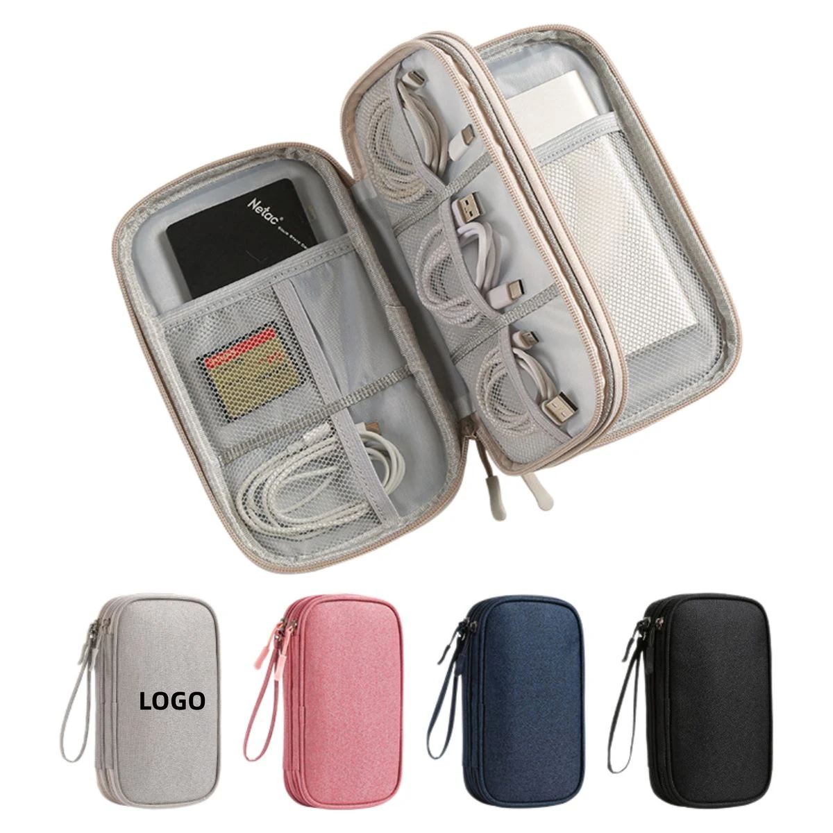 Padded Semi-Flexible 2-Compartment Tech Bag 1