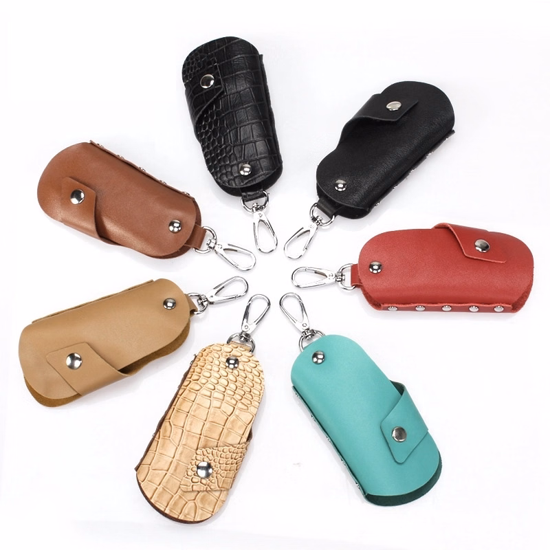 Pocket Size Genuine Leather Car Key Case