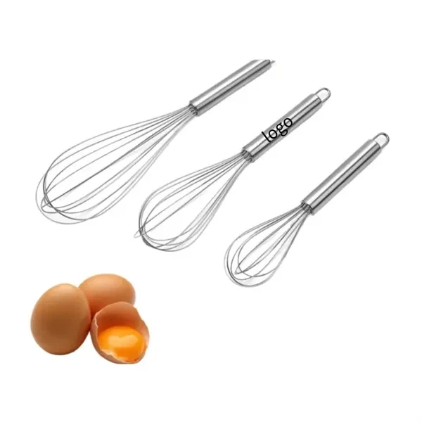 Custom 304 Stainless Steel 8 Inch Hand Whisk — Professional Kitchen Tool 1