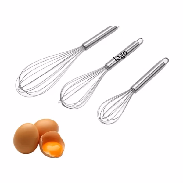 Custom 304 Stainless Steel 8 Inch Hand Whisk — Professional Kitchen Tool