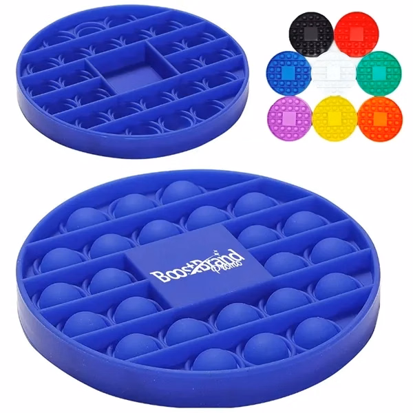 Custom Silicone Pop Bubble Fidget Toy 6.5 Round — Stress Relief & Wellness