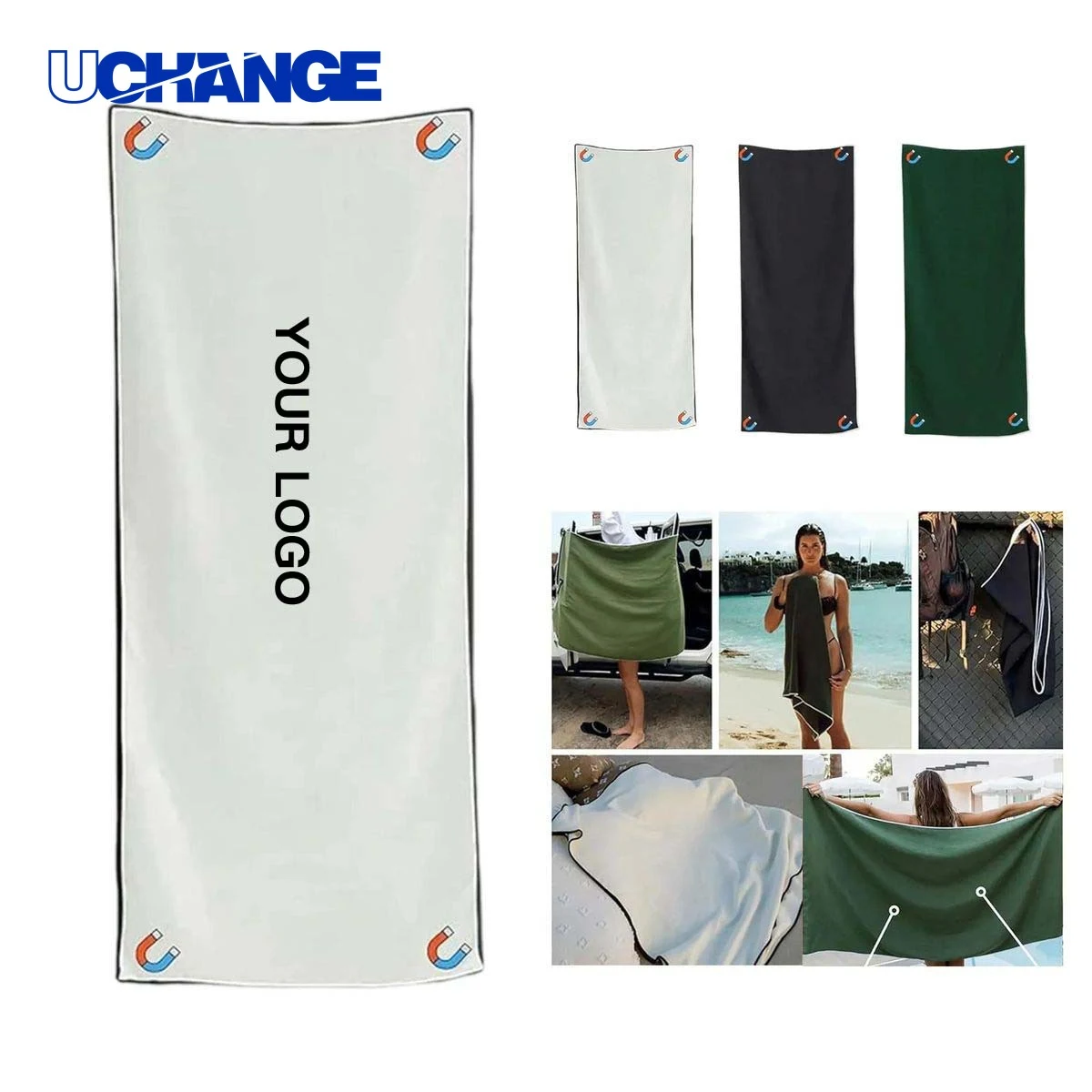 Quick Dry Outdoor Bath Towel with Magnetic Design for Travel 1