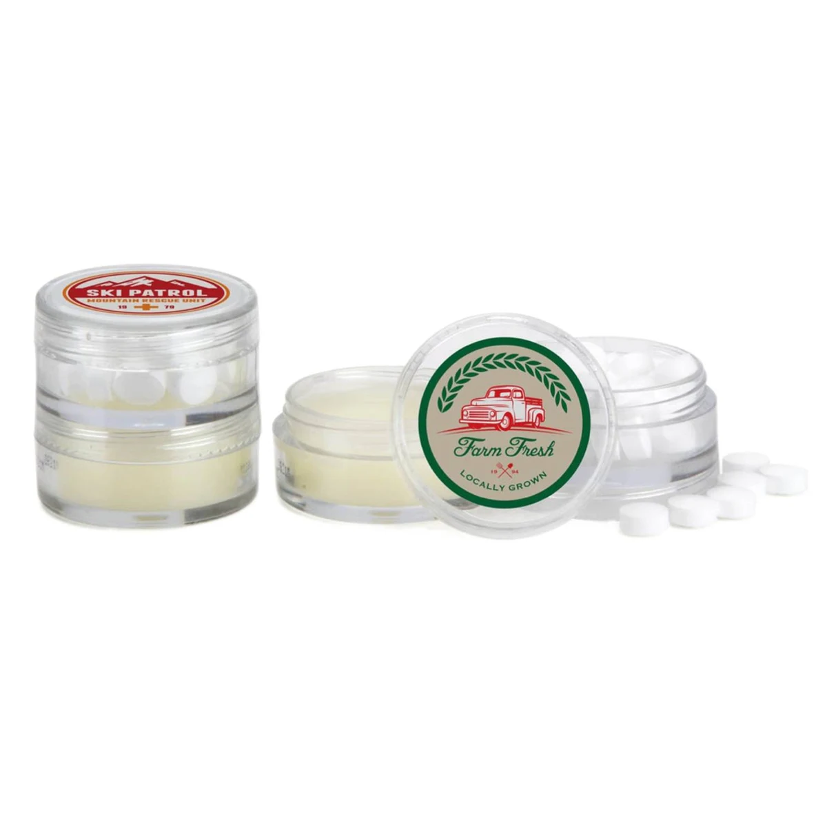 2-in-1 Mint and Lip Balm Moisturizer Container 1