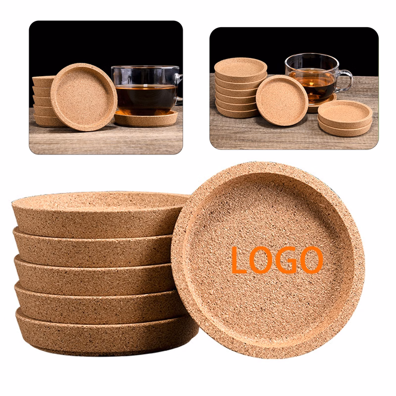 Customizable Round Cork Coasters