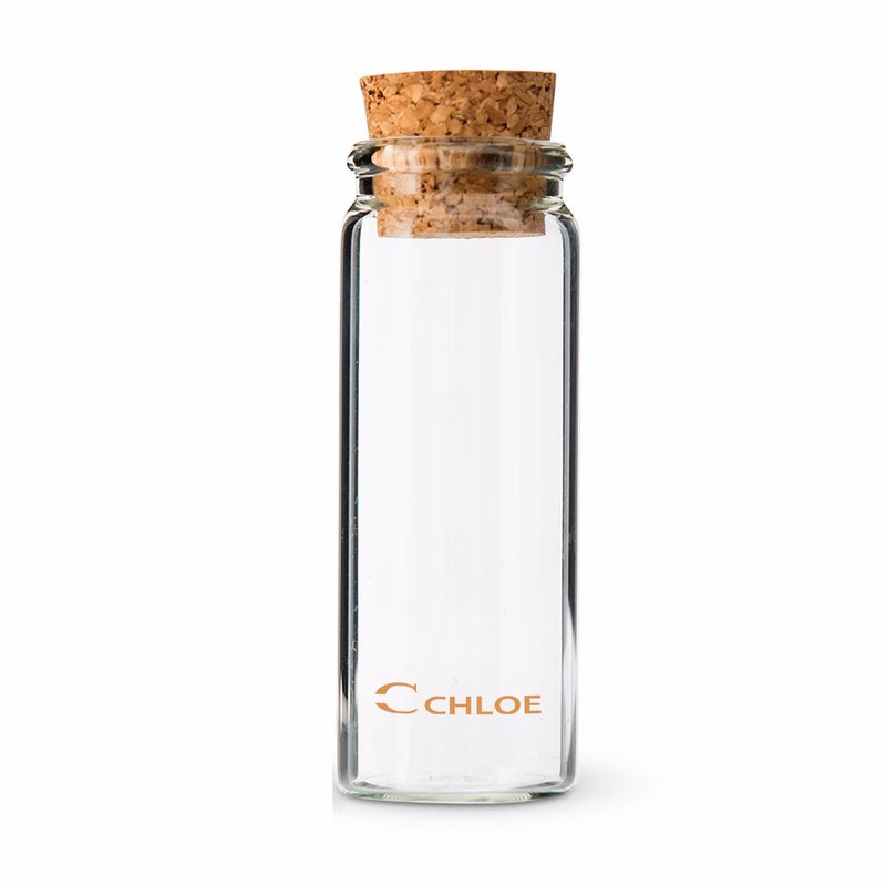 0.5oz Mini Cork Stopper Glass Bottle