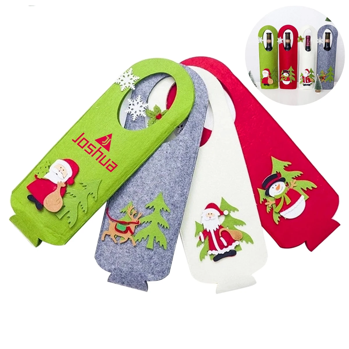 Christmas Wine Bottle Gift Bag 1