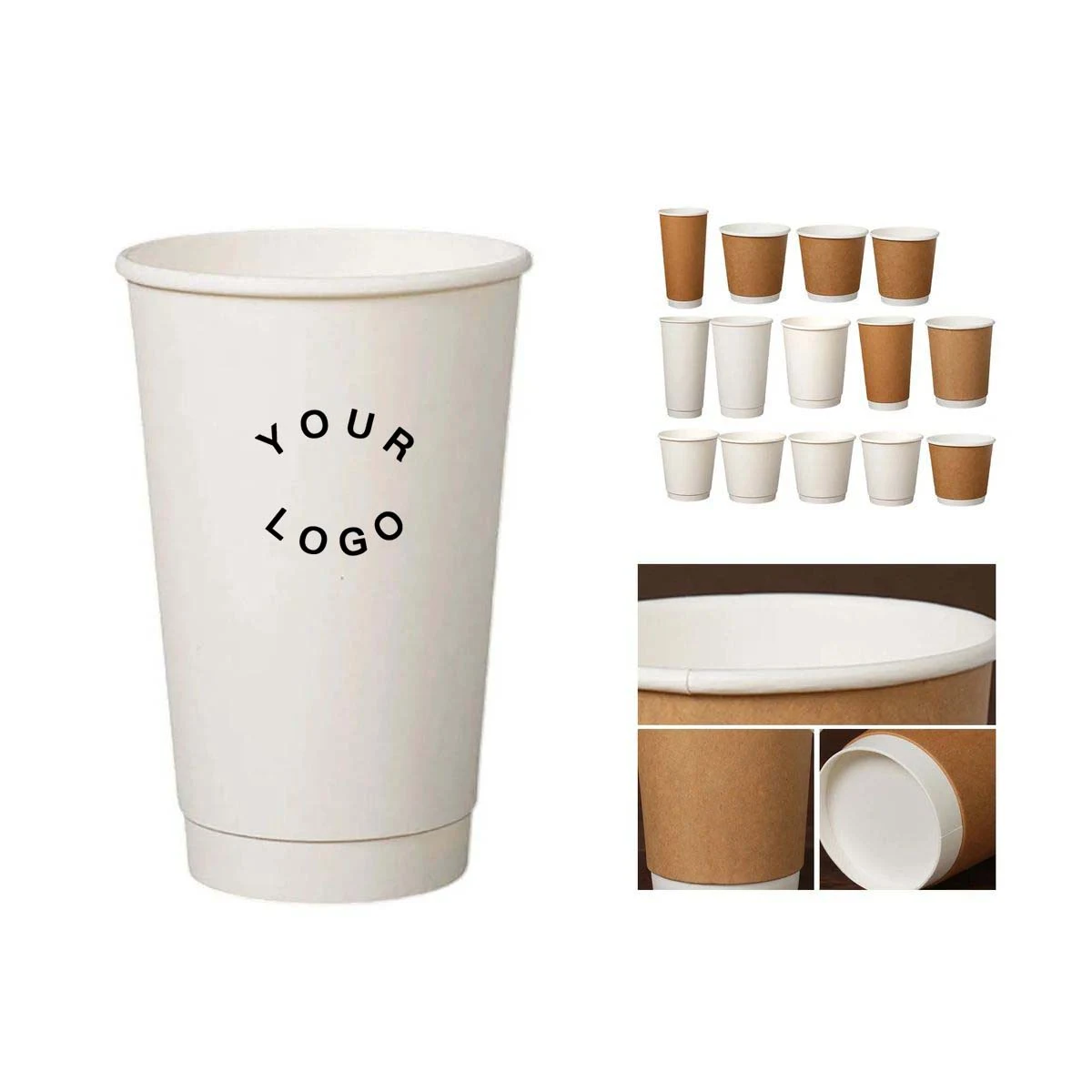 Eco Friendly Paper Coffee Cups with Heat Protection 1