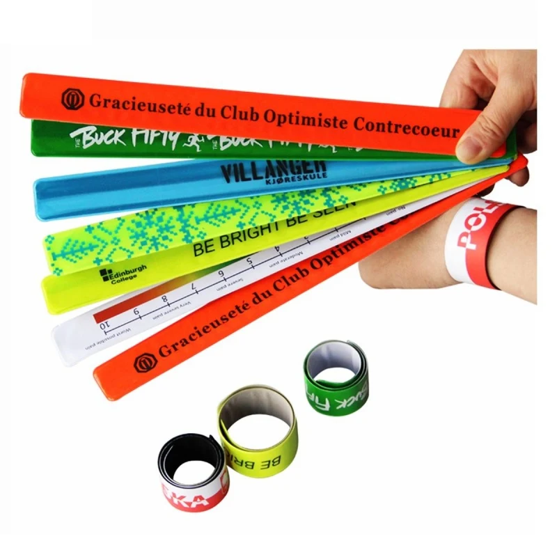 Reflective PVC Slap Bracelets 1