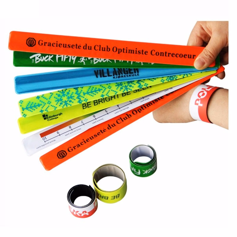 Reflective PVC Slap Bracelets