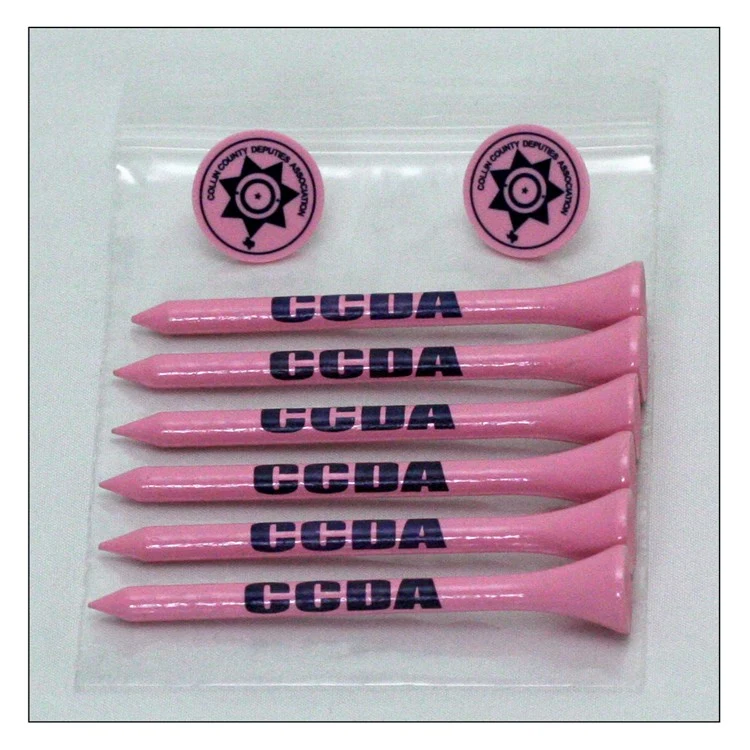 Golf Combo Pack of 6 Tees & 2 Ball Markers 1