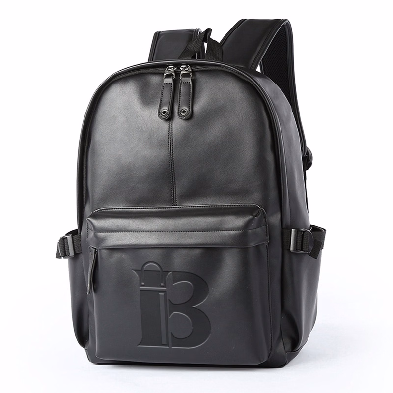 PVC Leather-Style Large Capacity Laptop Backpack
