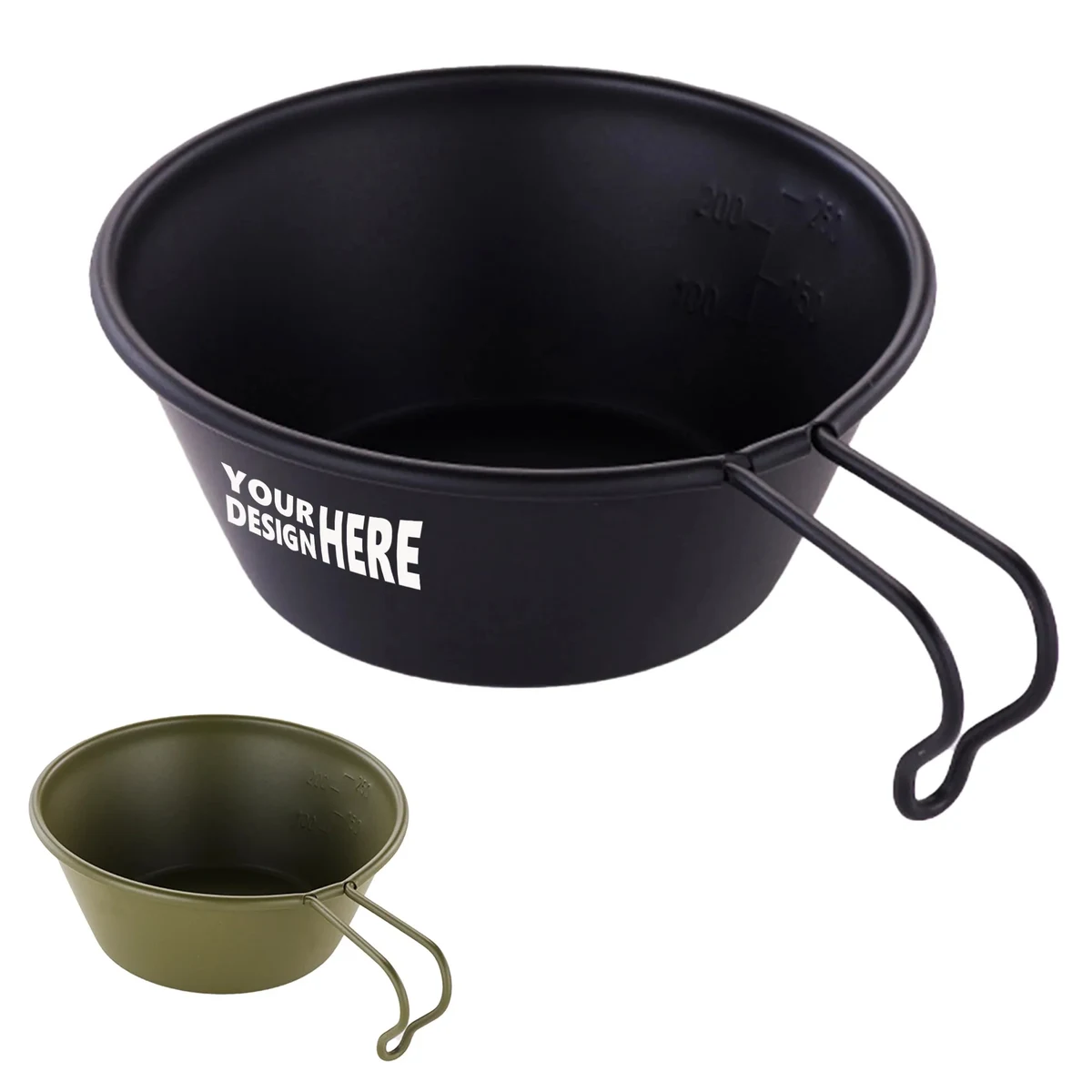 Non-Stick Coated 304 Stainless Steel 10oz Camping Bowl 1