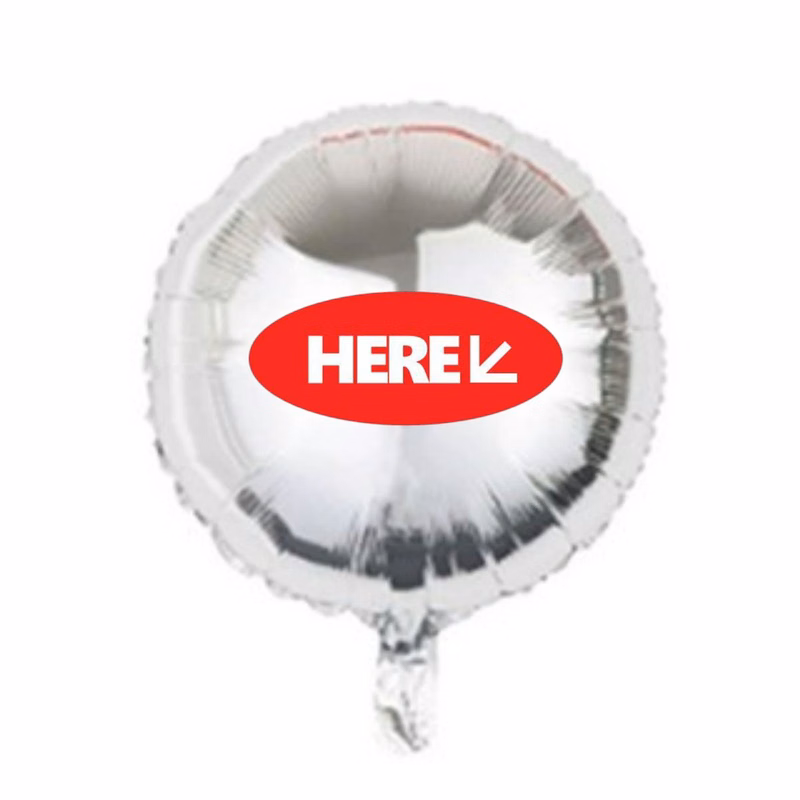 MOQ50 18 inch Silver Foil Balloons