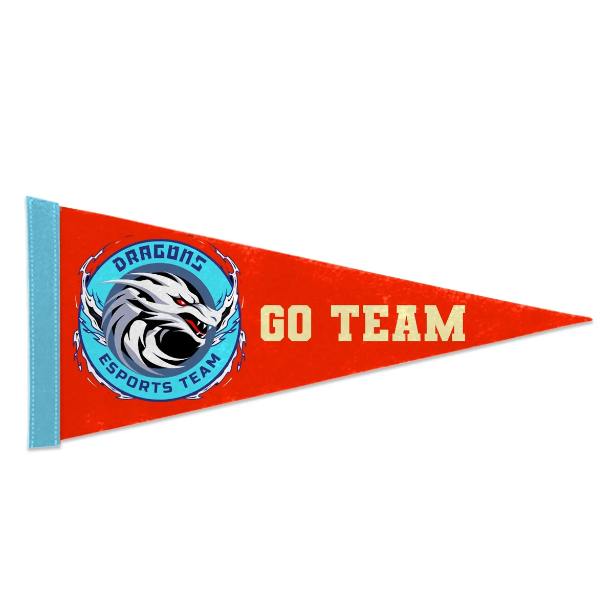 12"x30" Custom Full Color Printed Felt Pennant - 2ply 2-Side 1