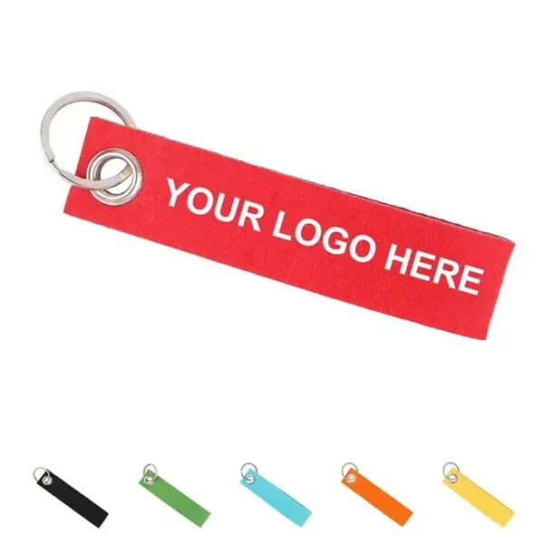 Custom Felt Wrist Loop Keychain With Metal Ring — Hands-Free Travel Essential 1