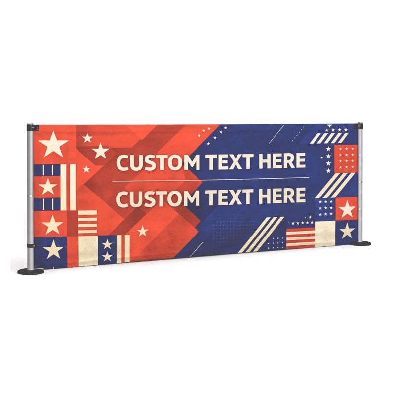 8' Tent Side Rail Wall Full Color Dye Sub