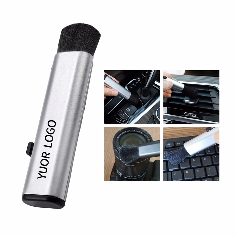 Retractable Dust Cleaning Brush for Car Interior Surfaces