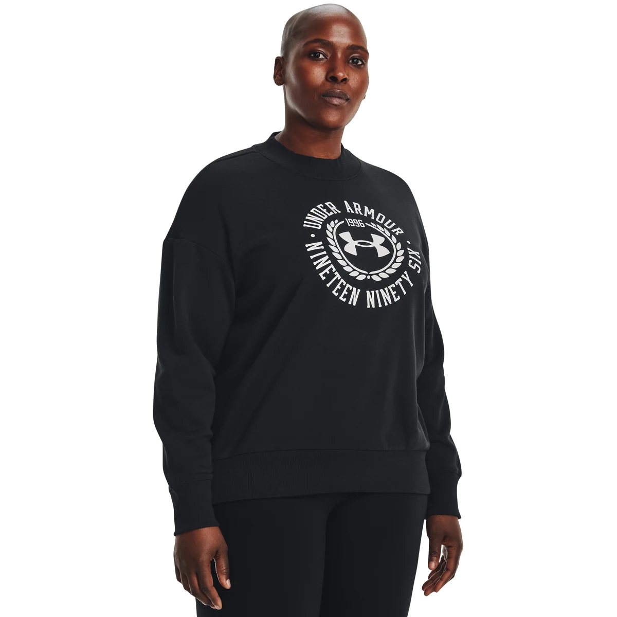 Women's UA Rival Fleece Crest Graphic Crew 1