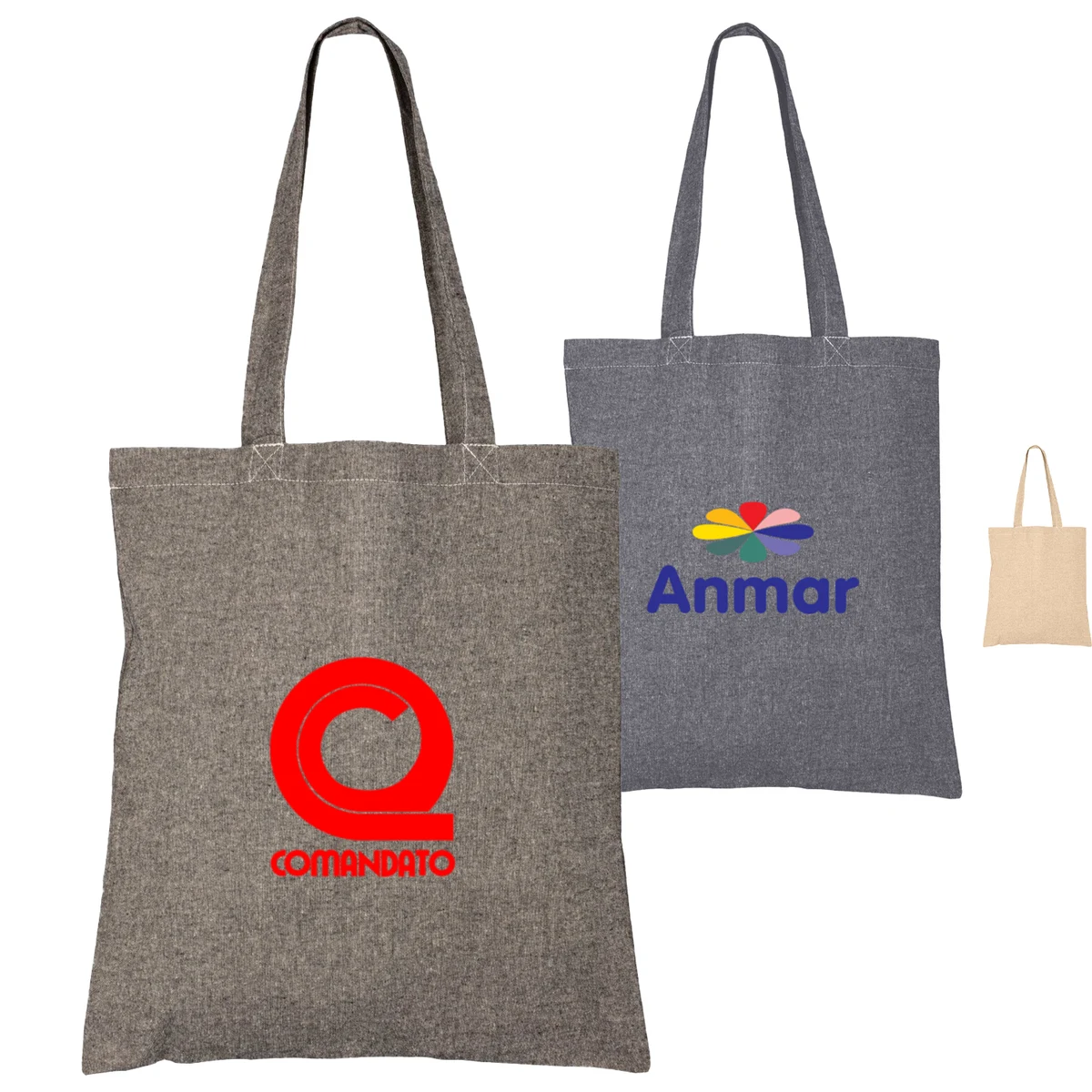 Recycled Cotton Canvas Convention Tote Bag, custom tote bag with logo imprint 1