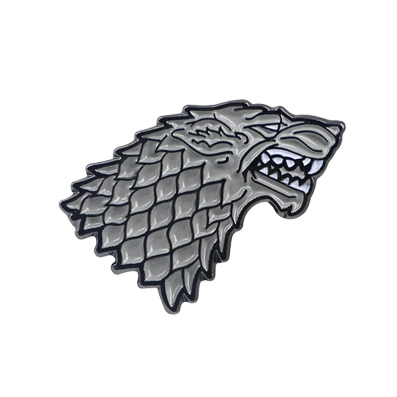 Wolf Shaped Badge Lapel Pin 1