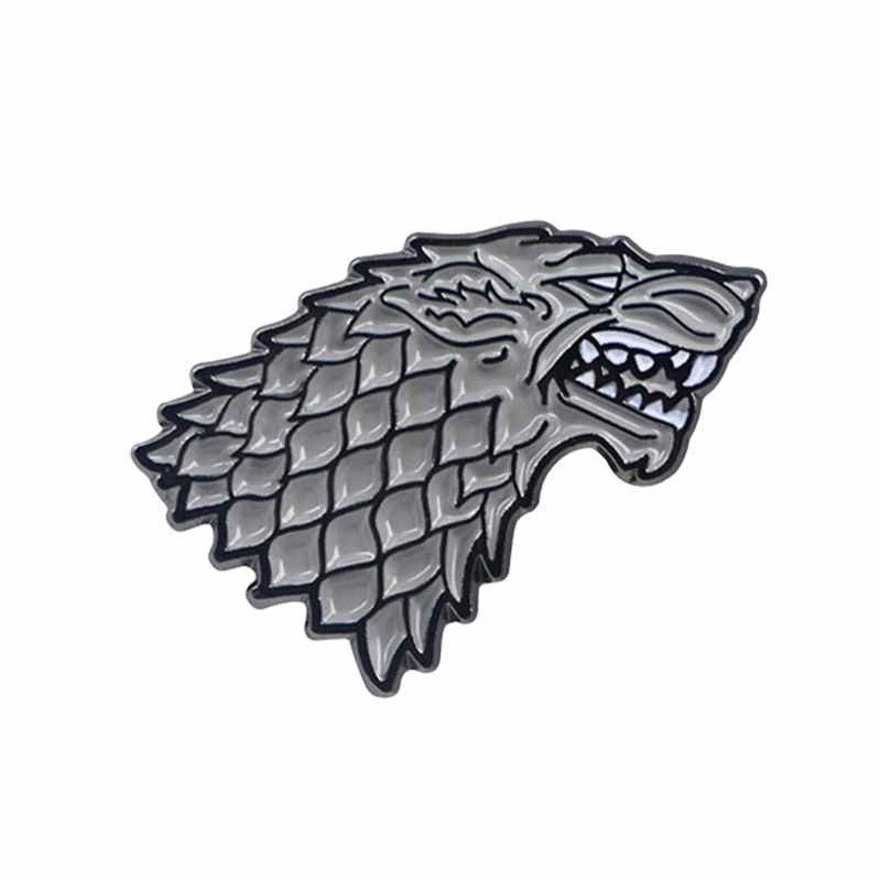 Wolf Shaped Badge Lapel Pin