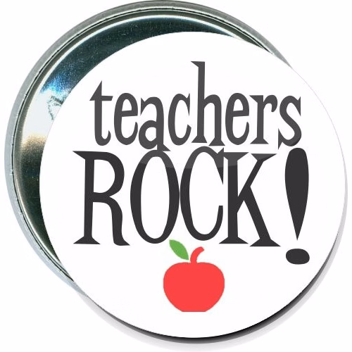 Teachers Rock, School Button