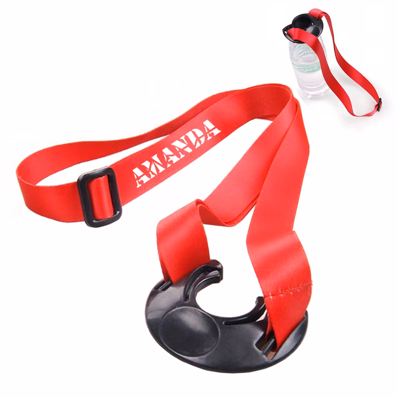 Polyester Adjustable Water Bottle Holder Lanyard