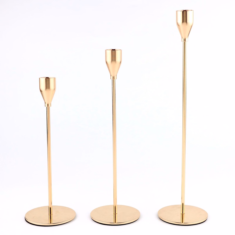 Taper Candles Decorative Candlestick Holder Set