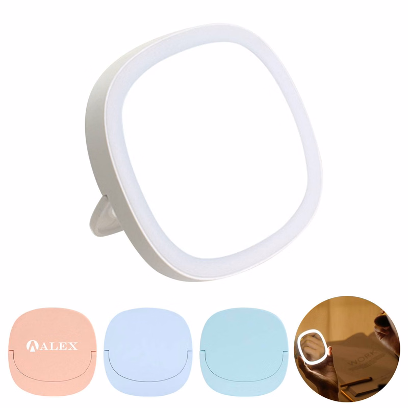 Folding Mini Makeup Mirror With Supplementary Light