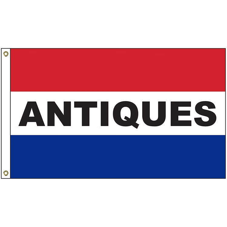 Antiques 3' x 5' Message Flag with Heading and Grommets