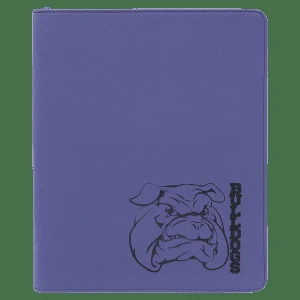 9 1/2" X 12" Zipper Laserable Leatherette Portfolio With Notepad 1