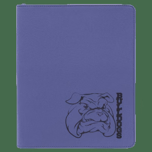 9 1/2" X 12" Zipper Laserable Leatherette Portfolio With Notepad