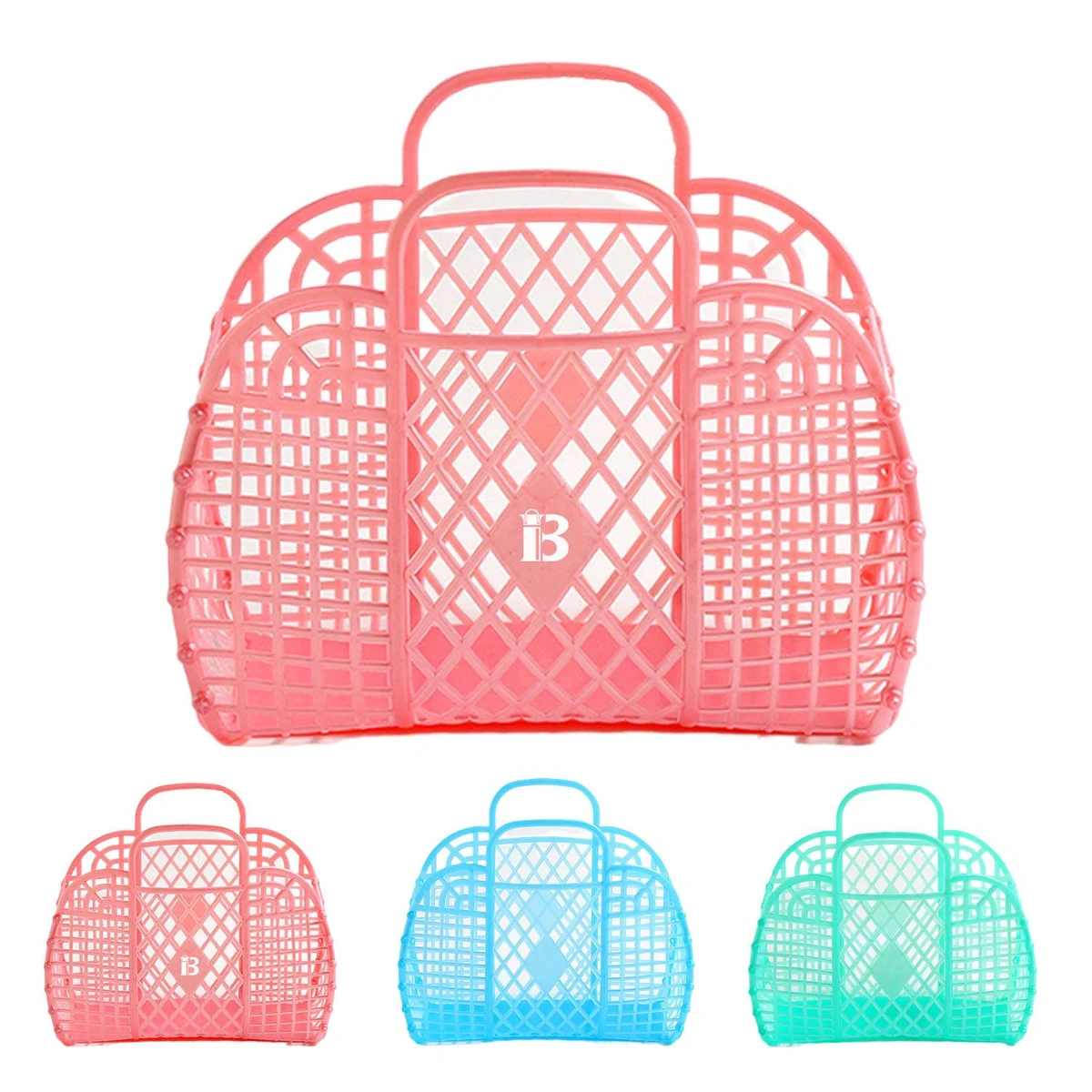 Reusable Hollow Plastic Beach Storage Tote Bag 1