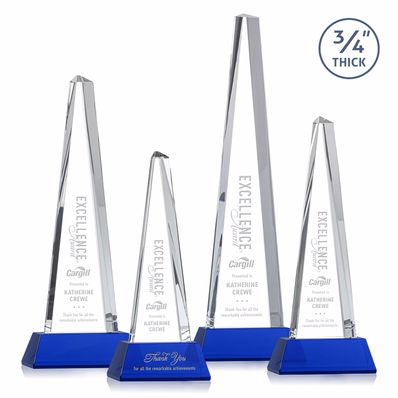 Majestic Tower Award on Newhaven Base - Blue